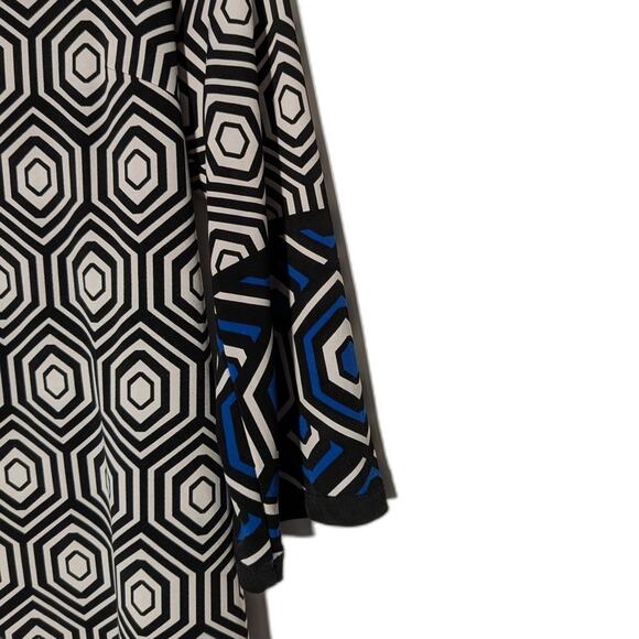 Cynthia Rowley Geometric Black and Blue Dress  Office S‎ - Picture 3 of 4